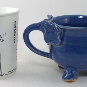 standing elephant mug in medium blue image 5