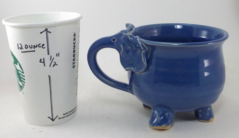 standing elephant mug in medium blue image 5