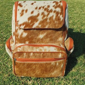 Sac à dos de voyage en cuir de vachette bringé tricolore - Sac à bandoulière pour sac d'école - Sac à dos western, cadeau pour maman, sac pour enfant Identique aux photos BG10