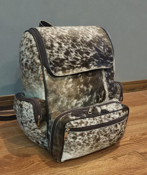 Tricolor Cowhide Backpack Travel Bag -diaper Bag -school Bag