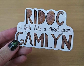 Ridoc Gamlyn Fourth Wing Sticker - Onyx Storm, Iron Flame, Water Resistant, Kindle Stickers