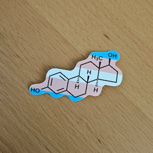 Trans Flag Estrogen Chemical Structure Sticker