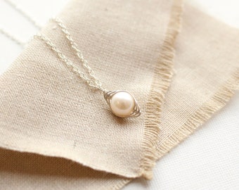 Perfect Pearl Bright Silver Necklace