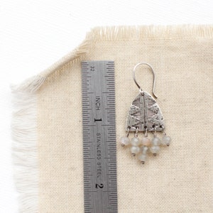 Pakal Arch Peach Moonstone Earrings image 3