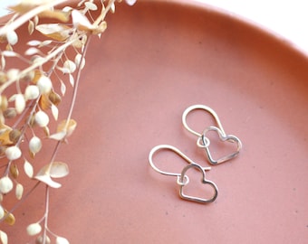 Little Silver Heart Earrings