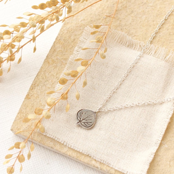Sterling Silver Aspen Leaf - 6mm Pendant Sterling Silver Aspen Leaf - 6mm Pendant