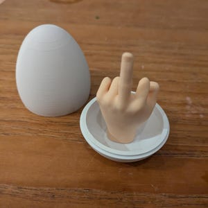 Funny Easter Egg STL – Middle Finger Surprise Egg – 3D Printable Gag Gift – High-Quality STL Digital Download