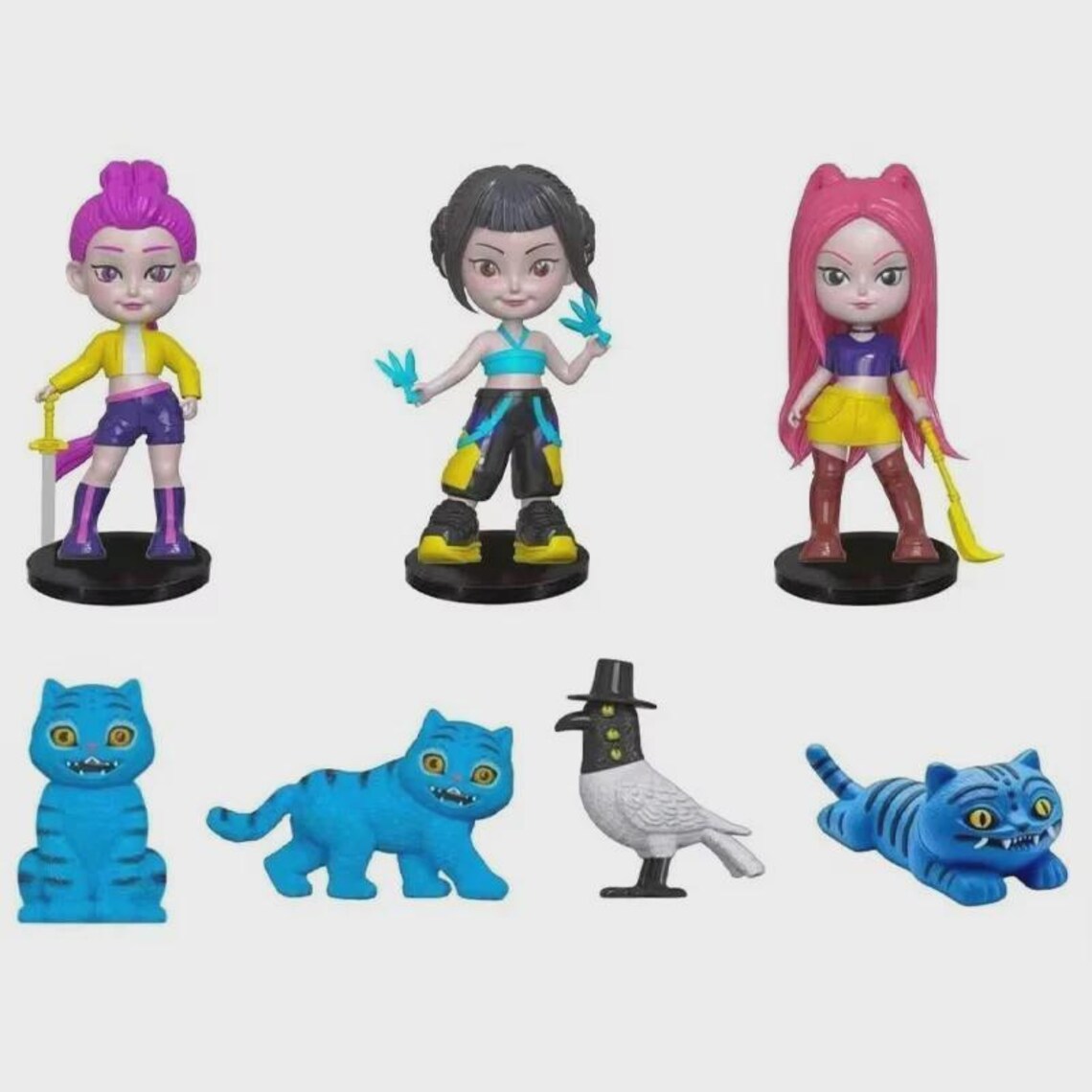 7PCS K-pop Demon Hunters Figures | Huntrix Tiger Rumi Mira Zoey PVC Set ...