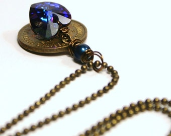 New Orleans, LA Token Necklace Vintage Streetcar Coin NOLA Mardi Gras Purple Heart True Blood French Quarter Women&#39;s Jewelry Keepsake Love