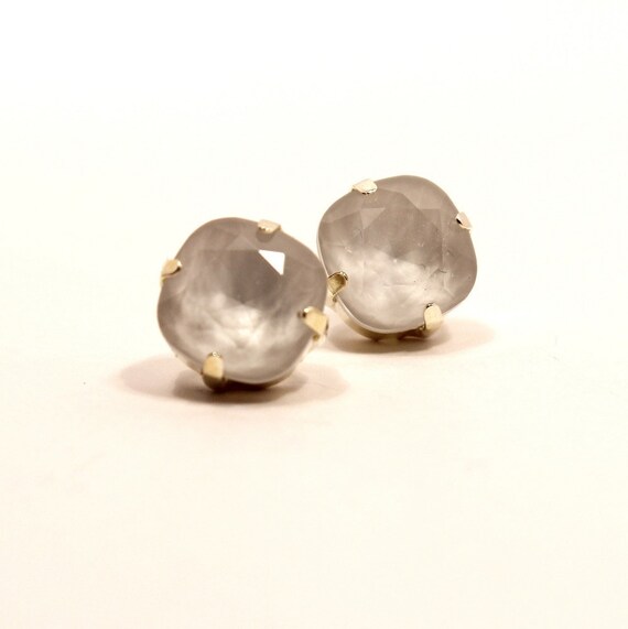 Sparkling Crystal Heart Cluster Dangle Earrings Sterling Silver - Silver Shade Sparkling Crystal Heart Cluster Dangle Earrings Sterling Silver - Silver Shade