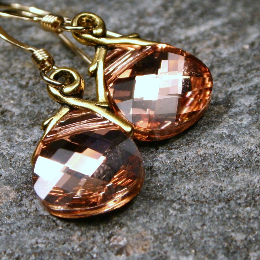 Caitlin Square Earrings in Rosaline