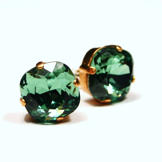Emerald Erinite Stud Earrings Emerald Erinite Stud Earrings