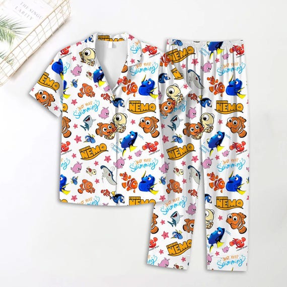 Finding Nemo Pajamas Set Finding Nemo Shirt Finding Nemo Holiday Pajamas Finding Nemo Pajamas Pants Finding Nemo Women Pajamas