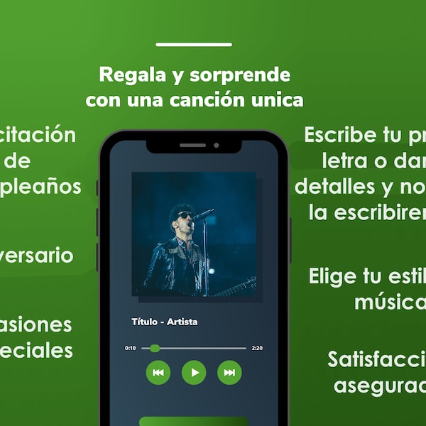 Increíbles canciones personalizadas para cumpleaños, boda, aniversario, regalo. Tu propia música en formato digital mp3 quedarás maravillado