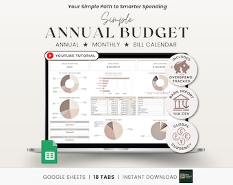 Annual Budget Spreadsheet Google Sheets Financial Tracker Monthly Personal Finance Template  Weekly Paycheck Budget Template Bill Calendar