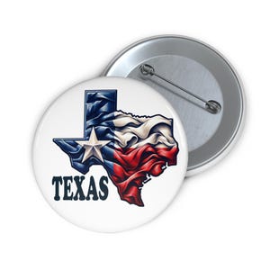 Texas Flag State Map Pin Button Patriotic Lapel Badge Blue Red White Wavy Flag Enamel Pin Gift for Proud Texans Country USA Lovers