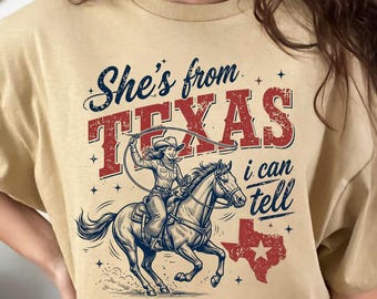 She’s From Texas PNG | Western cowgirl Design | T-Shirt Sublimation File | Instant Download