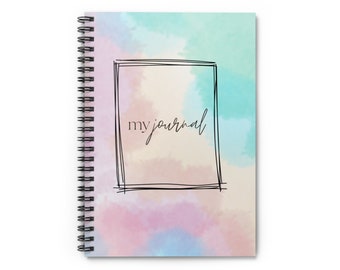 Spiral Notebook - Ruled Line, Colorful Notebook, Daily Journal, My Journal, Rainbow Journal, Notebook, Girly Notebook, Cute Notebook