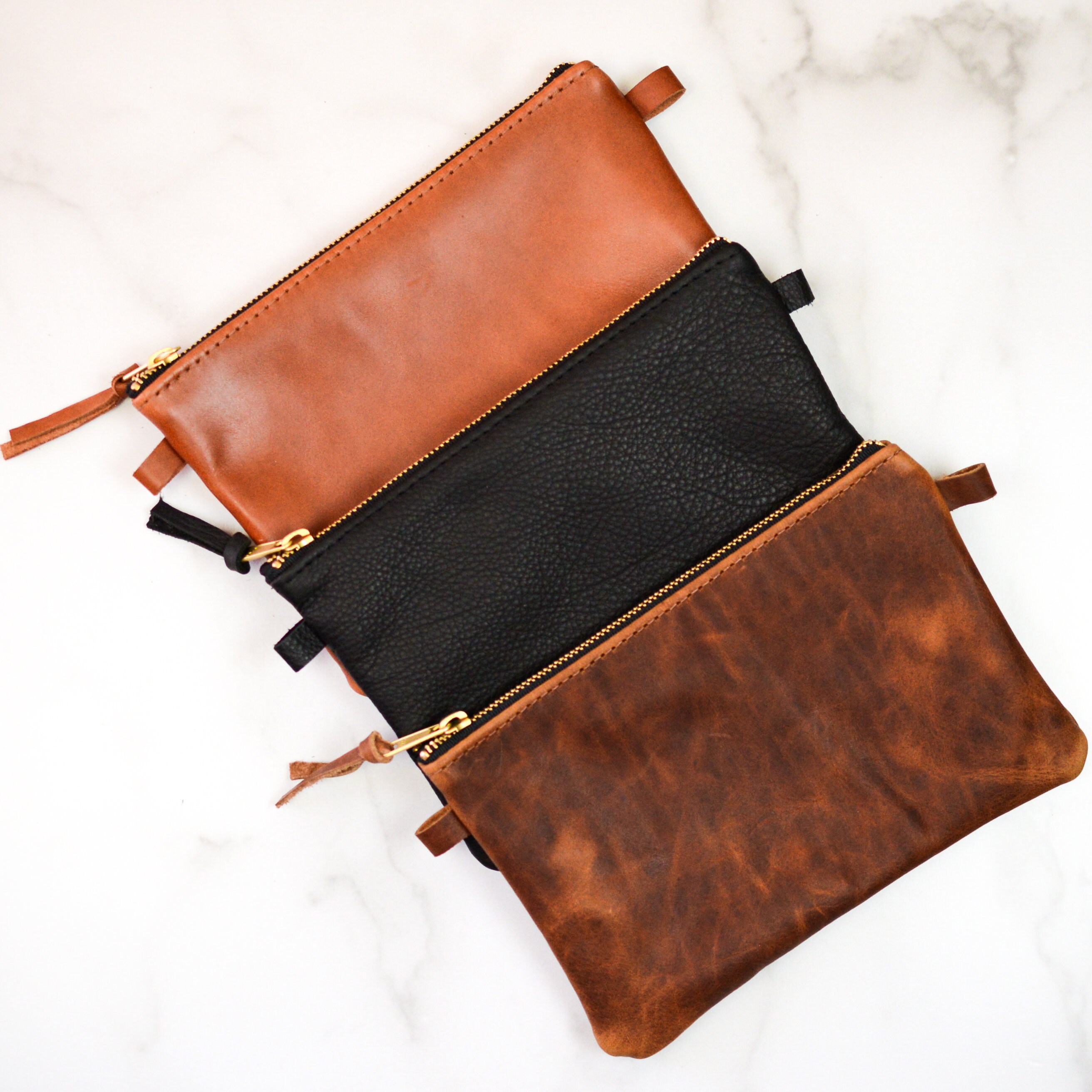 Minimalist Leather Bank Bag Personalized Monogram Leather Etsy