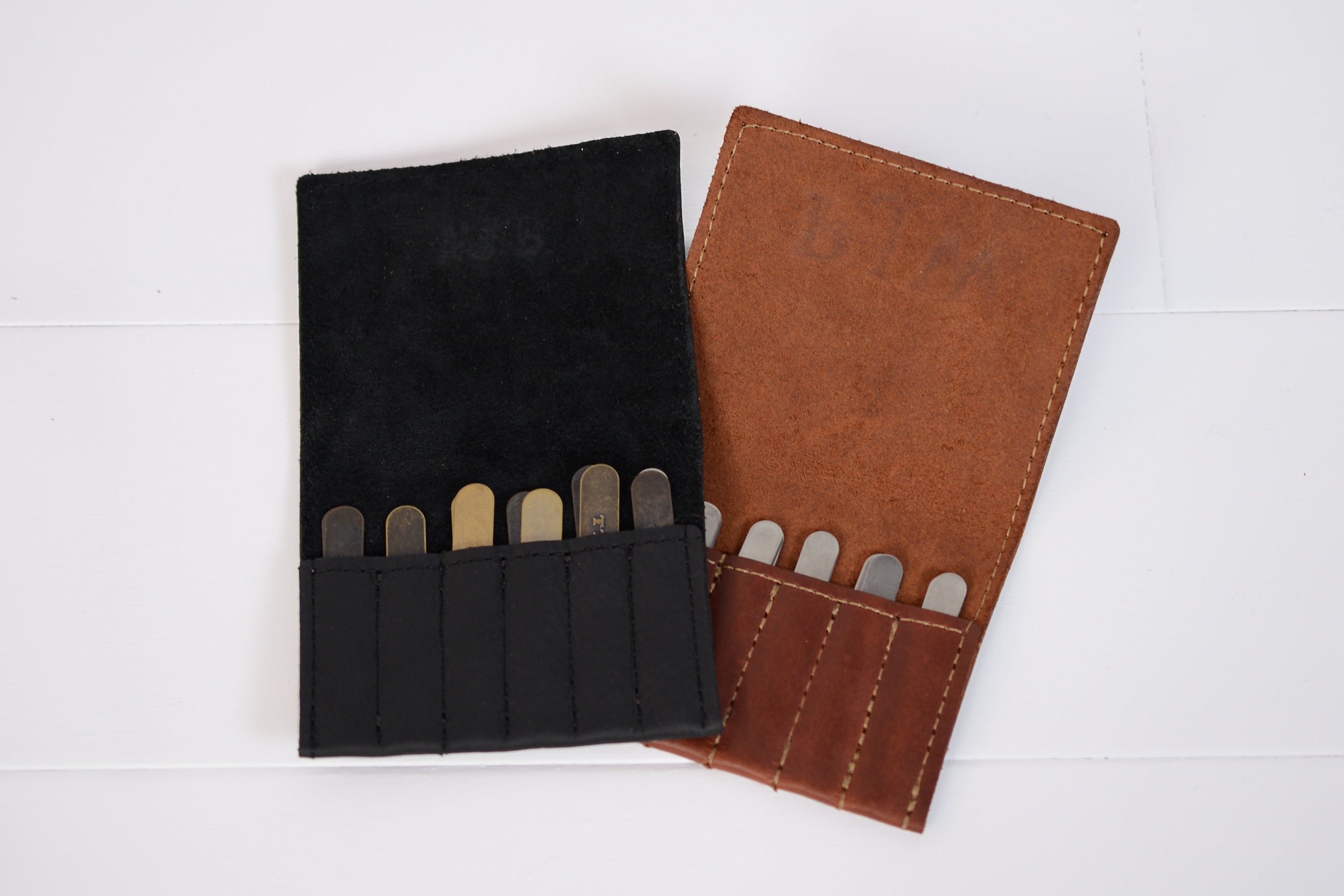 Personalized Leather Collar Stay Case Monogram Collar Stay | Etsy