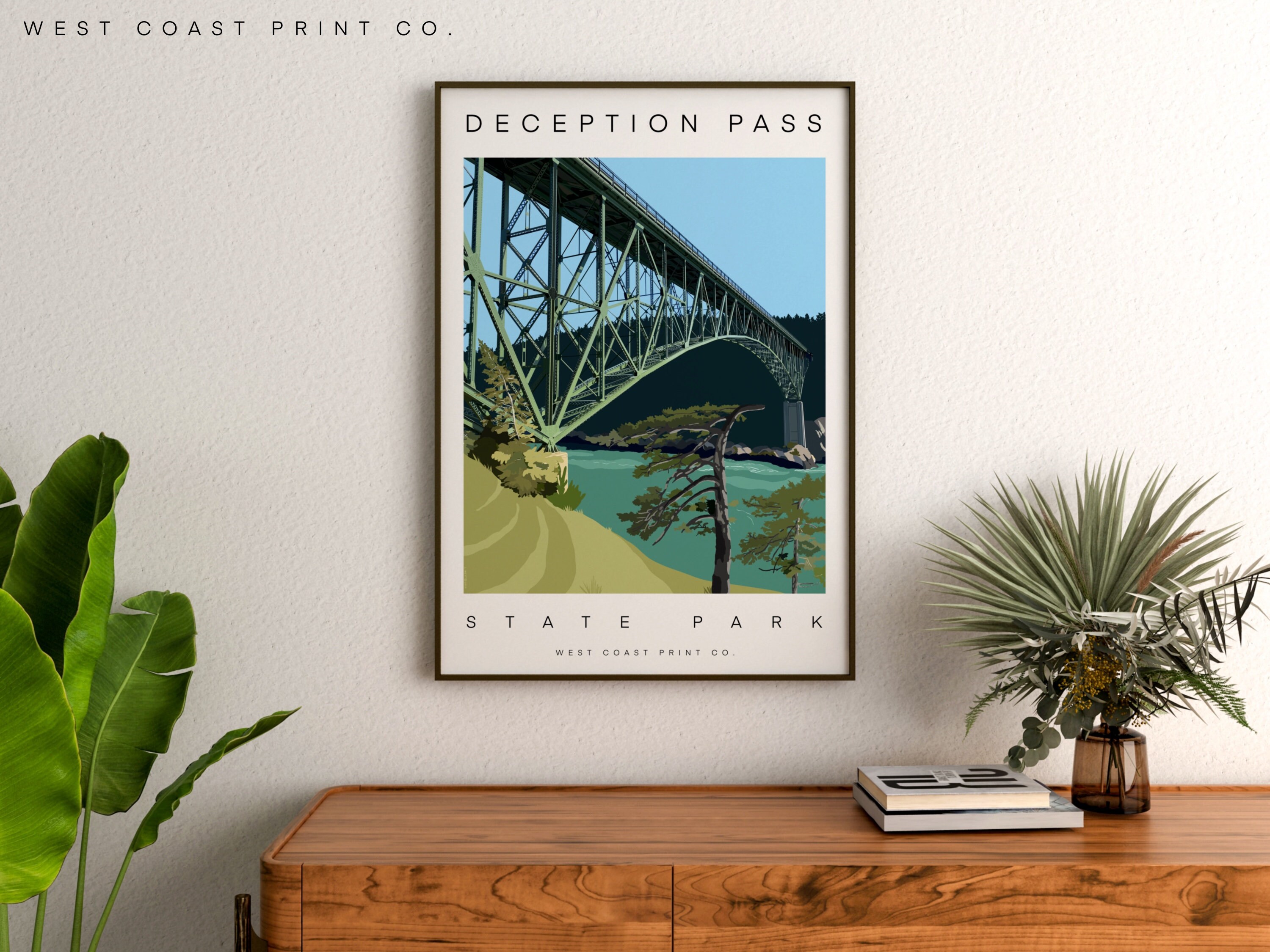 Deception Pass State Park Art Print: Washington State Travel Poster - Etsy