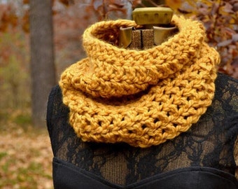 Honey Gold Cowl Scarf Neckwarmer Autumn Accessories