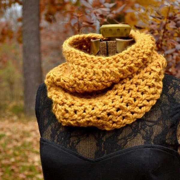 Honey Gold Cowl Scarf Neckwarmer Autumn Accessories