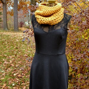 Honey Gold Cowl Scarf Neckwarmer Autumn Accessories image 3