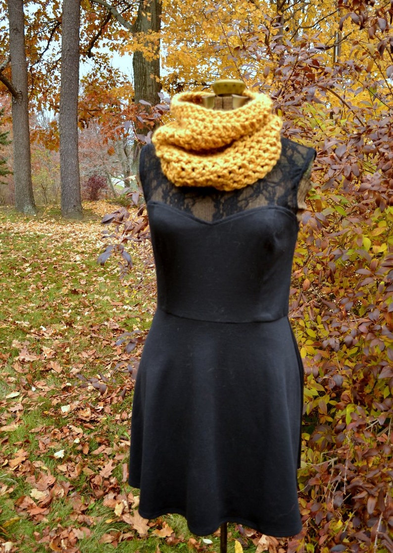 Honey Gold Cowl Scarf Neckwarmer Autumn Accessories image 3