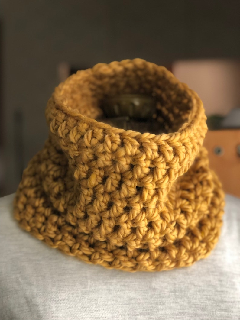 Honey Gold Cowl Scarf Neckwarmer Autumn Accessories image 6