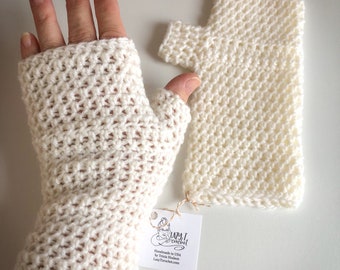 Crochet Fingerless Gloves or Arm Warmers Soft Merino Wool Wrist Warmers Custom Colors
