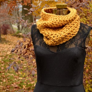 Honey Gold Cowl Scarf Neckwarmer Autumn Accessories image 2