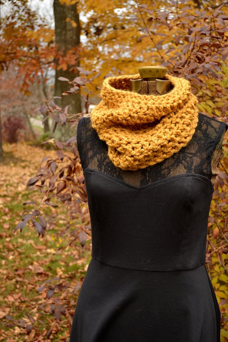 Honey Gold Cowl Scarf Neckwarmer Autumn Accessories image 2