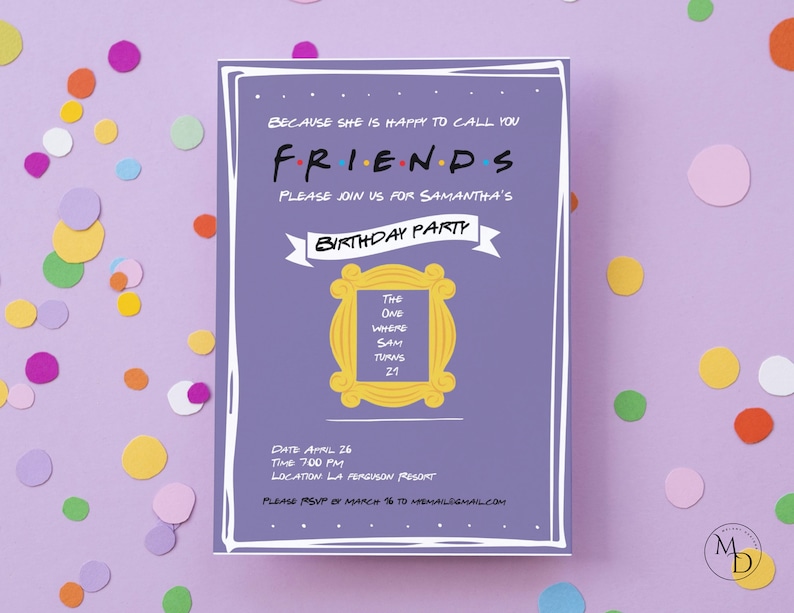 FRIENDS Birthday Party Invitation - Etsy