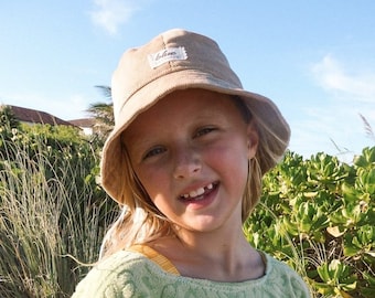 Girl Bucket Hat, Tan Sun Hat, Corduroy Hat, Kids Beach Accessory, Outdoor Toddler Gift, Baby Beach Hat, Toddler Sun hat, Winter Brim Hat