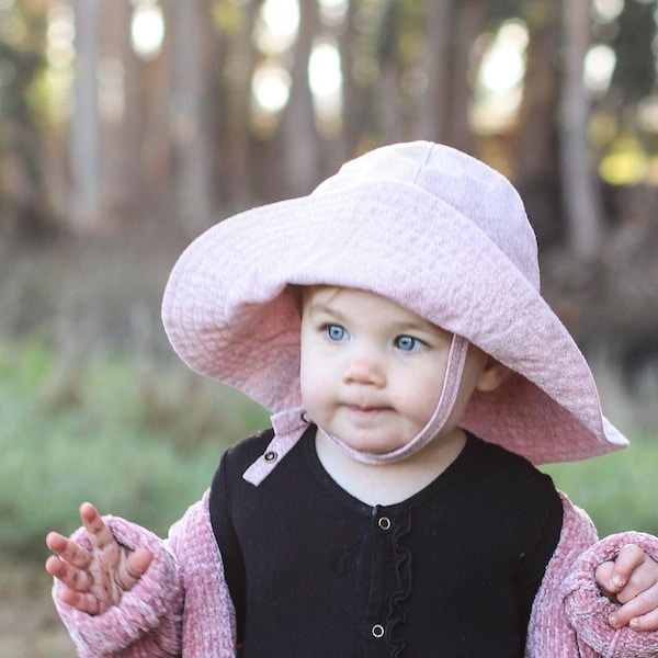 Girls Sun Hat, Wide Brim Toddler Hat, Outdoor Newborn Gift, Baby Beach Hat, First Summer, Little Girls Vacation, Baby Summer Accessory