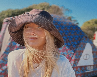 Chapeau à large bord pour femmes, chapeau de seau en velours côtelé, chapeau de plage pliable, accessoires d’automne pour elle, chapeau de soleil d’hiver, chapeau de soleil en tissu de coton, chapeau brun