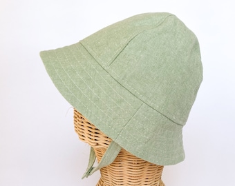 Mint Green Hat, Sun Hat for Toddlers, Kids Summer Hat, Baby Sun Hat, Newborn Sun Hat