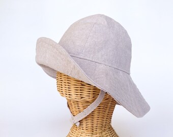 Kids Summer Hat, Pastel Hat, Baby Sun Hat for Girls, Floppy Beach Hat