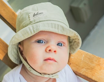 Kids Bucket Hat, Brimmed Baby Hat, Toddler Sun Hat, Kids Linen Hat, Beach Baby Gift, Boho Baby Clothes, Baby Sun Hat, Summer Baby Hat