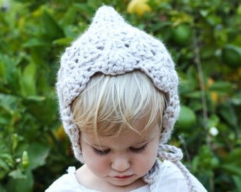 Bonnet Bebe Au Crochet Chapeau Pixie En Tricot Cottage Pour Etsy Canada