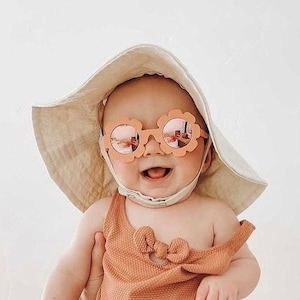 Natural Baby Hat, Baby Beach Hat, Toddler Summer Hat, Gender Neutral Baby Hat, Baby Sun Hats, Linen Baby Hat, Beach Sun Hat, Boho Baby Hat