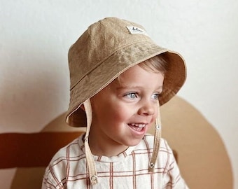 Bucket Hat for kids, Sun Hat for boys, Garden Hat, Kids Summer Hat, Outdoor Baby Gift, Beach Sun Hat, Neutral Baby Hat, Toddler Brim Hat