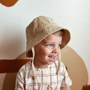Bucket Hat for kids, Sun Hat for boys, Garden Hat, Kids Summer Hat, Outdoor Baby Gift, Beach Sun Hat, Neutral Baby Hat, Toddler Brim Hat