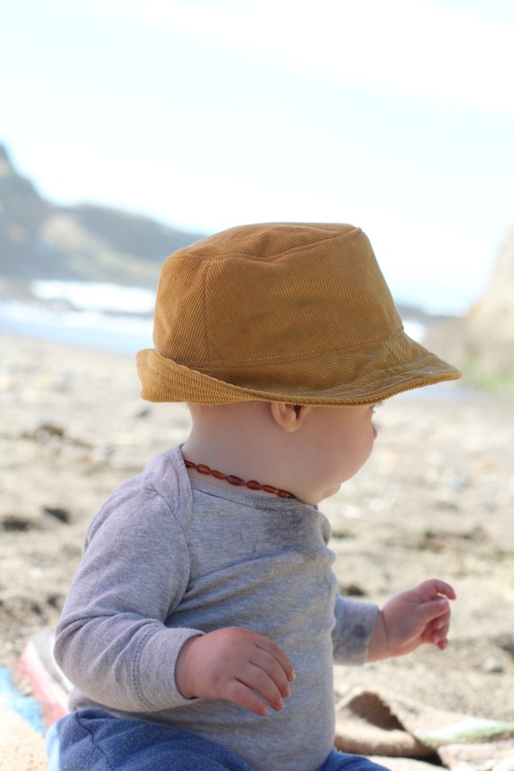 Mustard Corduroy Baby Fedora Sun Hat for Boys and Girls -  Canada