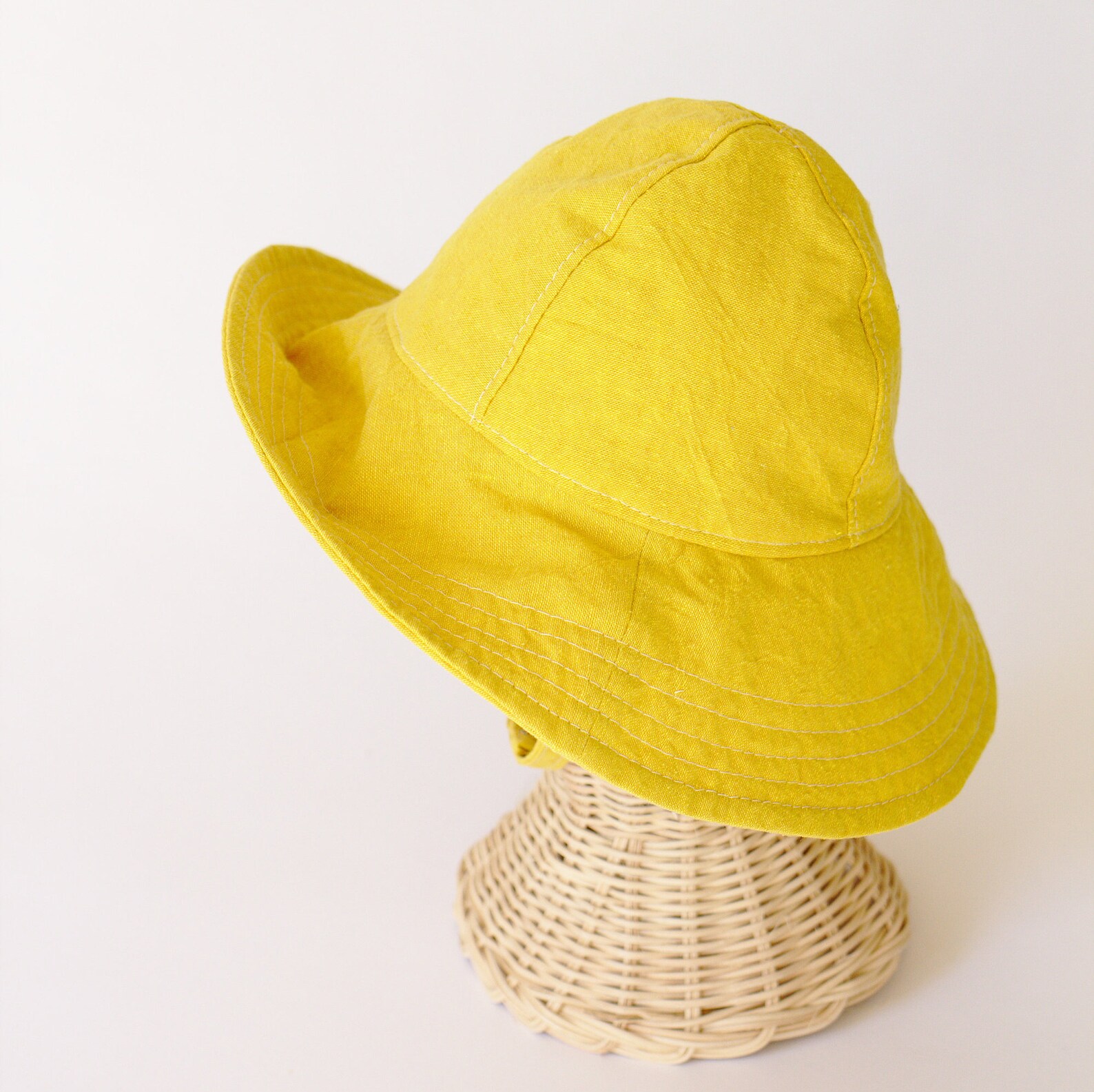 Baby Summer Hat Yellow Sun Hat Baby Summer Accessory Etsy