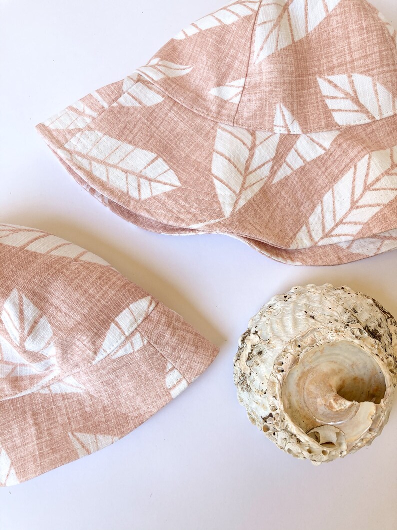 Brimmed Sun Hat Pink Baby Sun Hat Bucket Hat Pink Girl Hat Summer Baby Gift Girl Girls Summer Hat Floral Baby Hat Beach Baby Gift