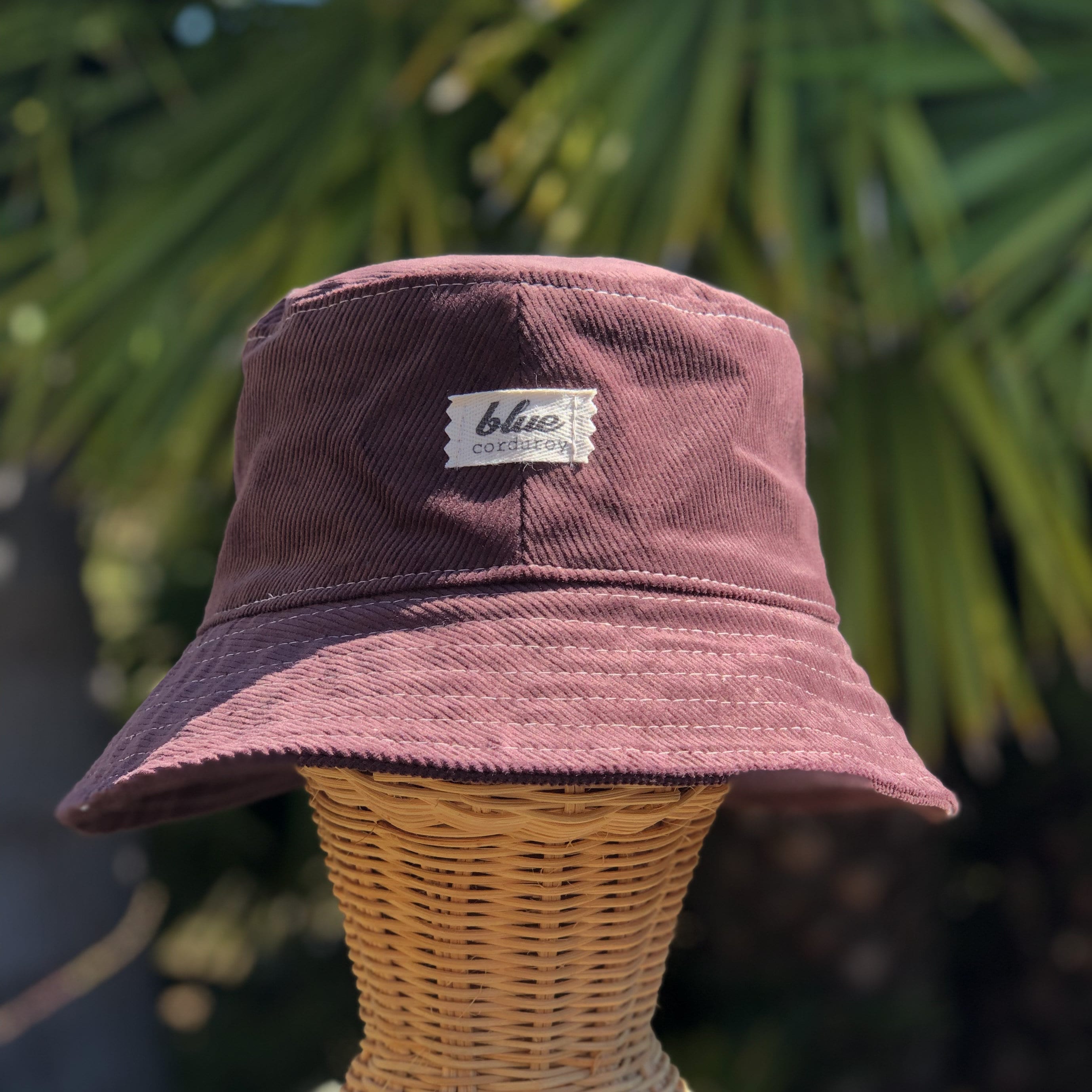 Brown Corduroy Hat, Fall Bucket Hat, Beach Sun Hat, Unisex