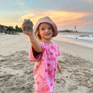 Pink Baby Sun Hat, Bucket Hat for Girls, Toddler Brim Hat, Pink Newborn Summer Gift, Corduroy Hat, Girl Beach Accessory, Baby Sun Protection image 2