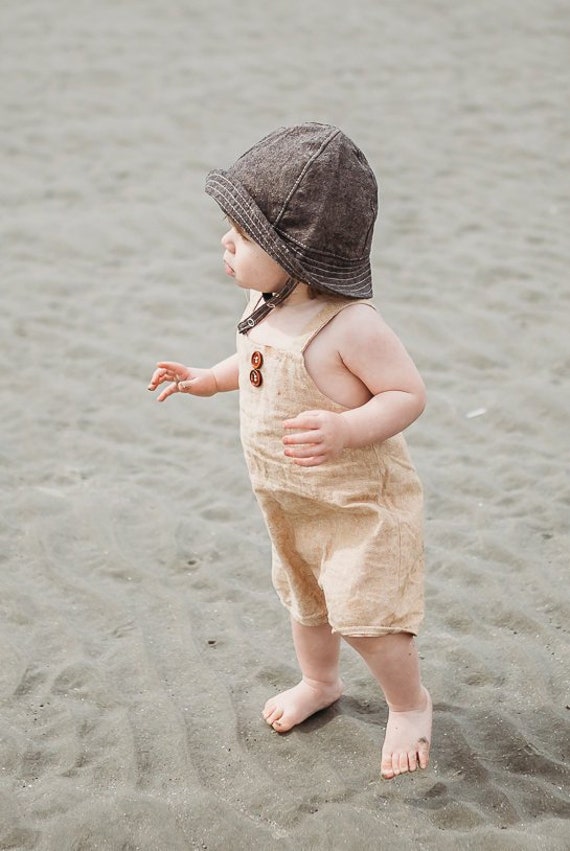linen baby sun hat